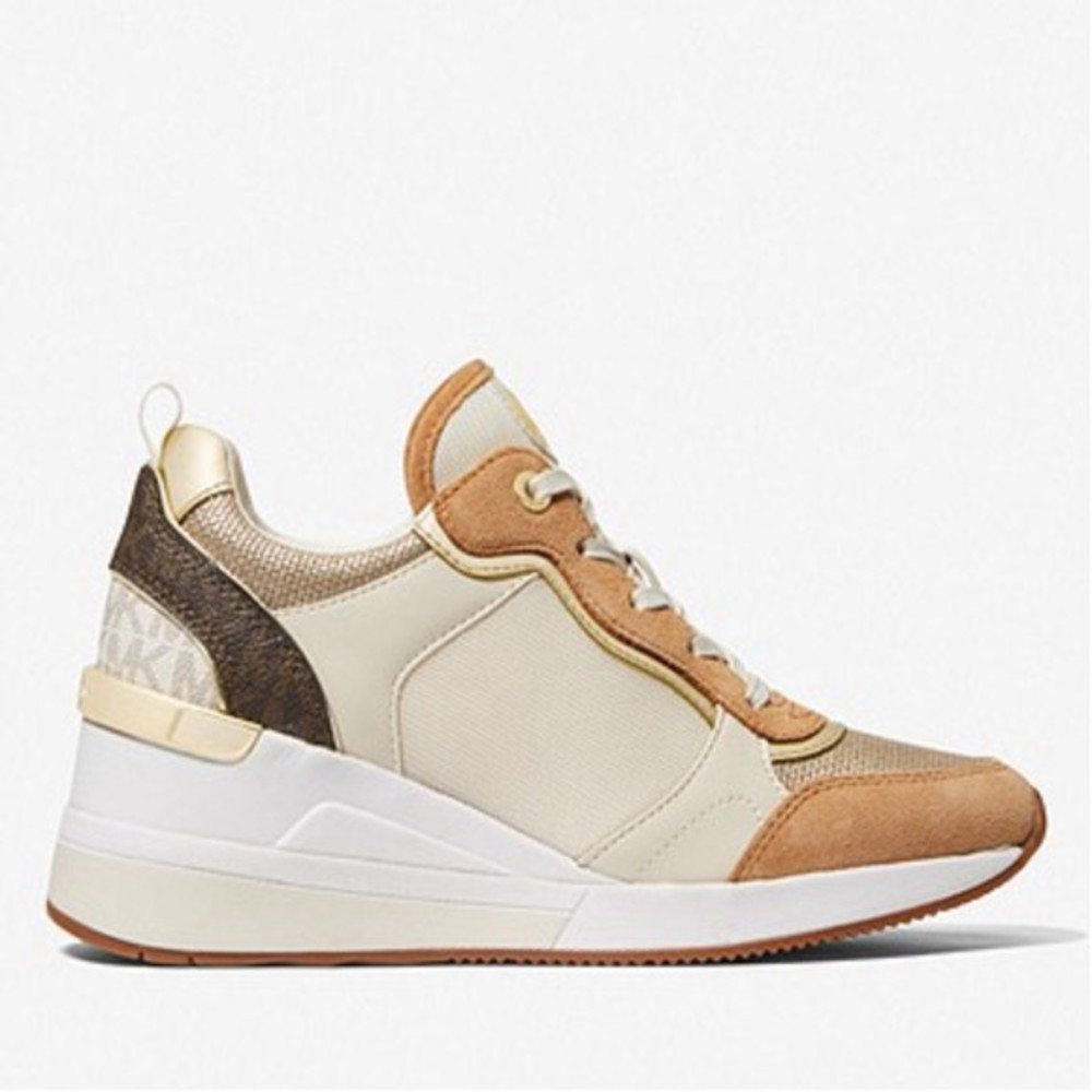 Michael Kors Crista Suede and Canvas Trainer